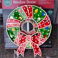 20" Light Up Window Wreath