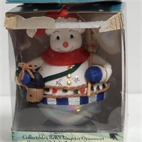 SNOWMAN Collectible Glass Ornament Resin