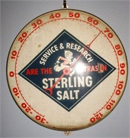 12" Sterling Salt PAM Advertising Thermometer