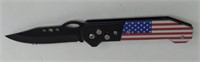(AW) Switch Blade Knife American Flag Auto