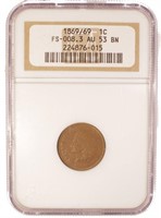 Select AU 1869/69 Indian Cent