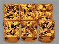 6 Pieces Natural Yellow Sapphires 2.70 mm