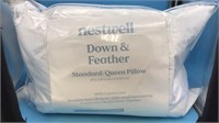 Nest well down and feather standard/queen pillow