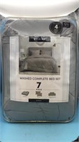 Ryleigh washed complete queen bed set