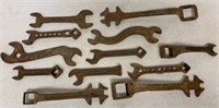lot of 10+ wrenches Deering, H&D, Iron Age others