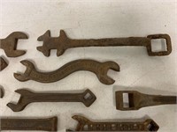 lot of 10+ wrenches Deering, H&D, Iron Age others