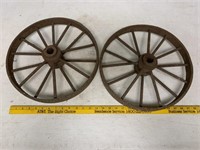 lot of 2 steel wheels