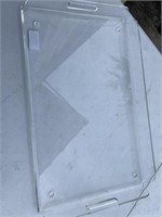 21"ACRYLIC SERVING TRAY SEE PIC FOR MINOR CRACKS