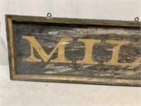 Millinery Wooden Sign