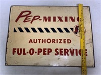 Single Side Pep Mixing Tin Sign
