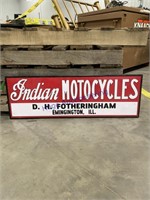 INDIAN MOTORCYCLES TIN SIGN, 12 X 36"