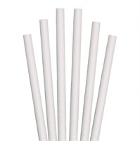 Aardvark 7.75" White Giant Paper Straws, 2,800 ct