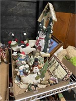 snowman figurines and decor