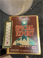 special export sign with thermometer