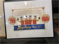 Kingsberry pail beer sign
