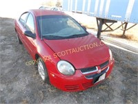 2004 Dodge Neon SXT 4dt, red, title, salvage,