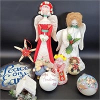 Vintage Disney Ornament & Different  Angel Toppers