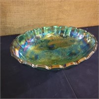 Vintage Carnival Glass Fruit Bowl