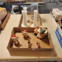 Milk Glass-Christmas Decor Lot