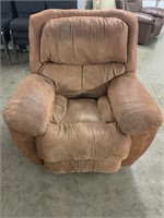 LEATHER OVERSTUFFED RECLINER