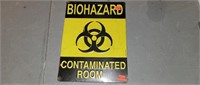 Biohazard sign in plastic