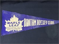 MAPLE LEAF Bantam Hockey Club banner, c1940?
