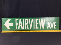 Fairview Ave. Wooden Sign, double sided. 32"