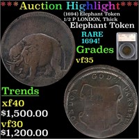 ***Auction Highlight*** (1694) Elephant Token 1/2