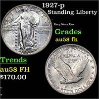 1927-p Standing Liberty Quarter 25c Grades Choice