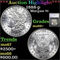 ***Auction Highlight*** 1888-p Morgan Dollar $1 Gr