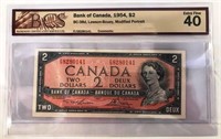 Canadian 1954 $2 bill.