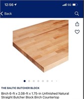 72”x25” butcher block countertop