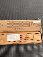 Vintage Cribbage Board Set w/ Picks