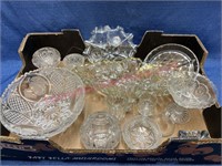 Large collection of clear glassware