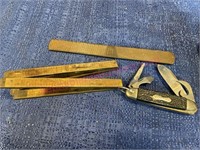 Old Stanley no. 62 ruler -8in rasp -knife