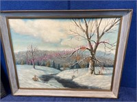 Carl Mitchell (1921-2006) signed painting 1960