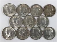 11 - 1964 Kennedy Silver Half Dollars