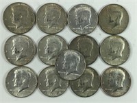 13 - 40% Silver Kennedy Half Dollars