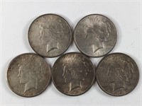 5 - 1923 Silver Peace Dollars