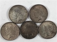 5 - 1922, 23' & 24' Silver Peace Dollars