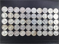 50 Washington Silver Quarters