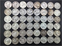 46 Washington Silver Quarters