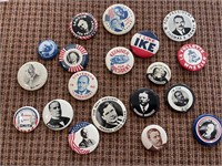 Lot Vintage Metal Political Presidential Buttons