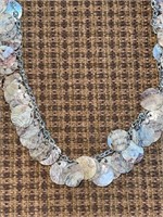 Shades of Tan/Brown Shell Medalian Necklace