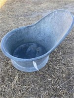 Vintage Galvanized Krauss Hip Bath Tub, 27" w