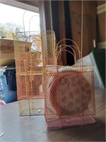 Pink & Yellow Metal Handle Baskets