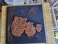 Vintage Copper Owl String Art