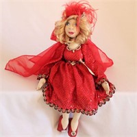 Handmade "Lady in Red" Doll