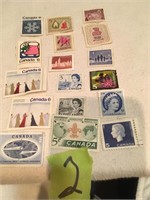 17 canadian 5& 6 cent stamps uncancelled no glue