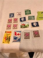 15  Cnd. 5& 7 cent stamps  uncancelled no glue